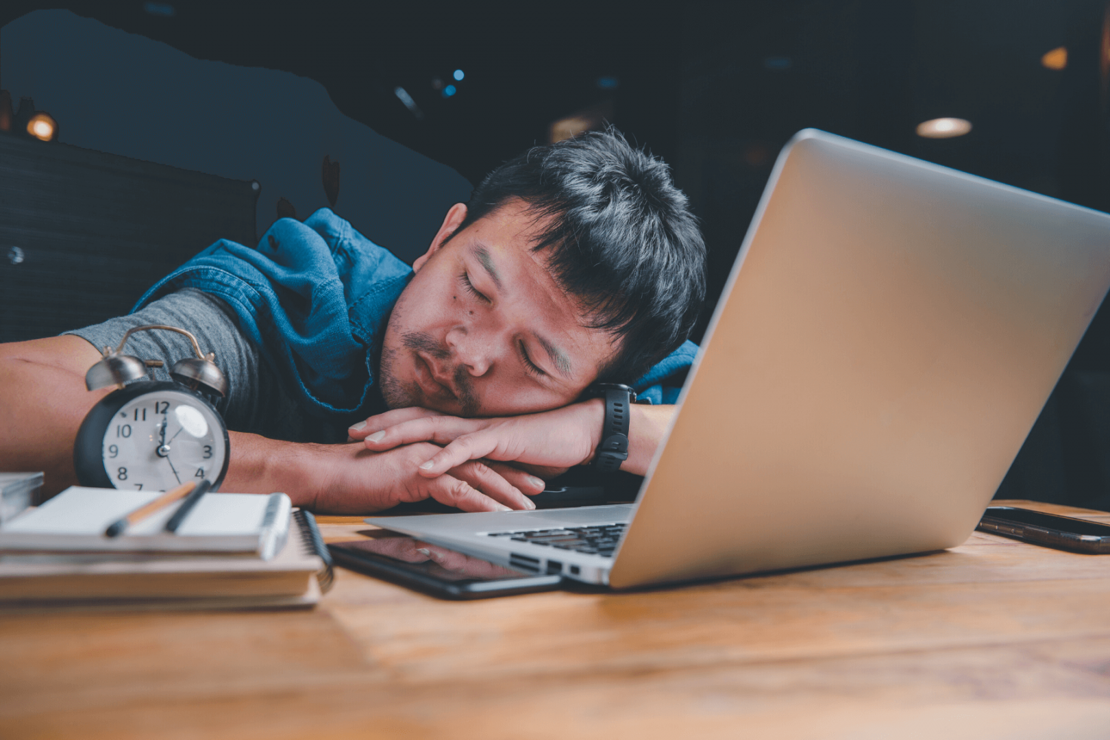 sleeping-home-worker