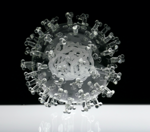 Luke Jerram coronavirus glass sculpture