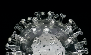 Luke Jerram coronavirus glass sculpture