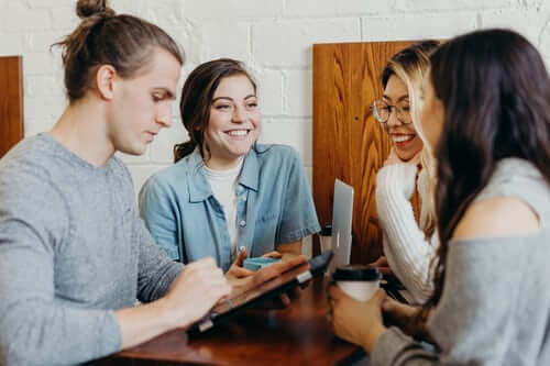 conversing-students