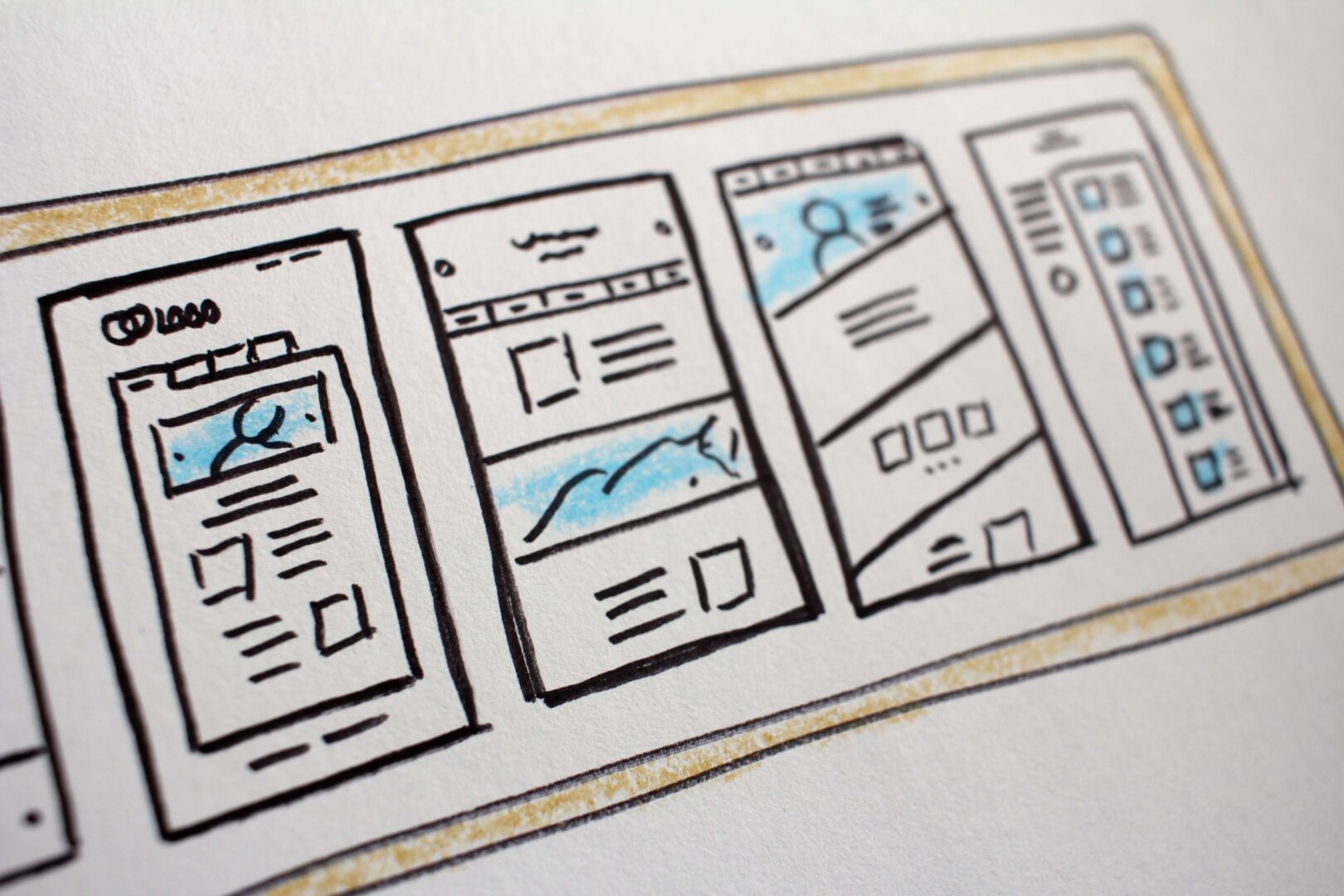 sketched-web-design-on-article-about-voice-user-interface