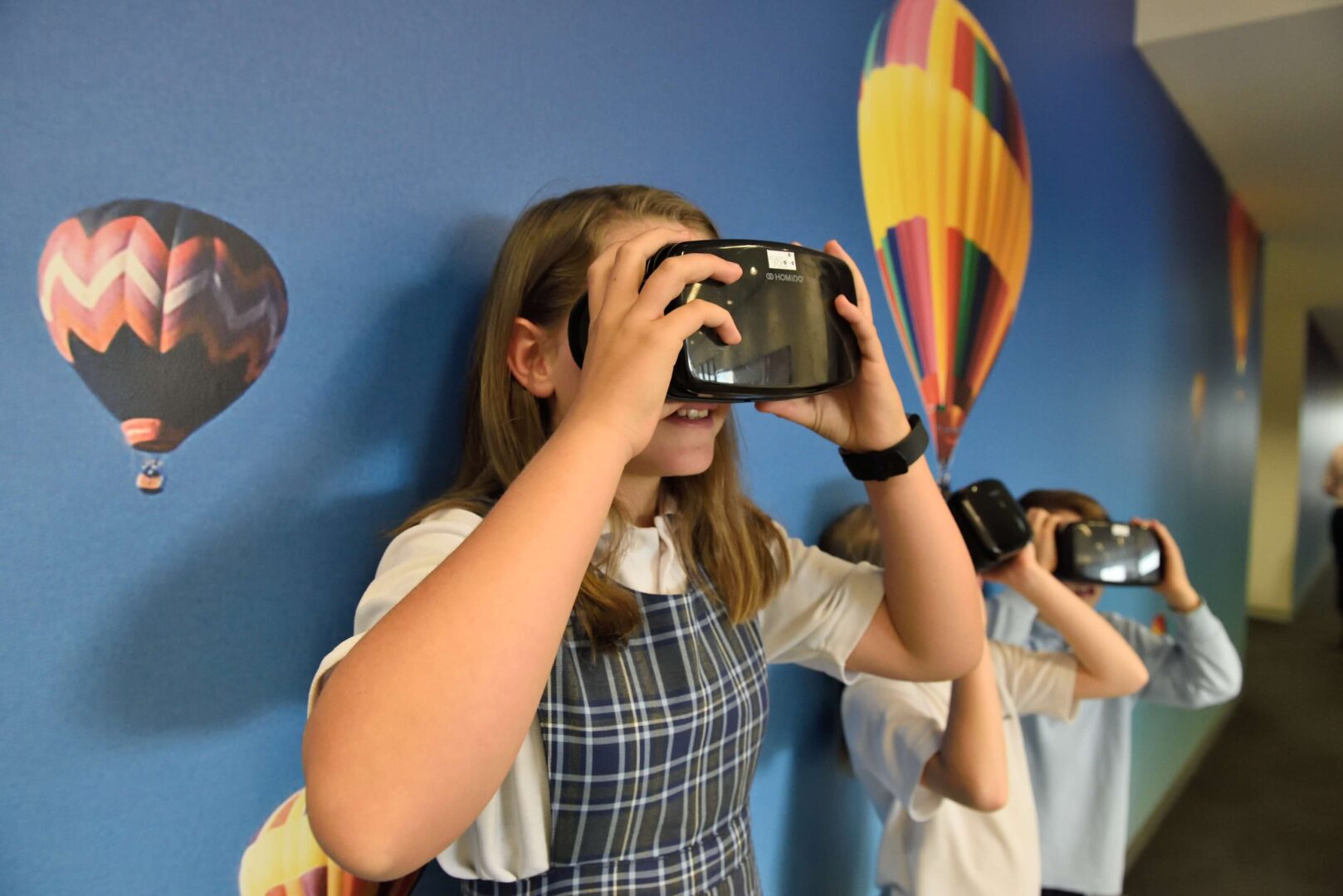 students using VR