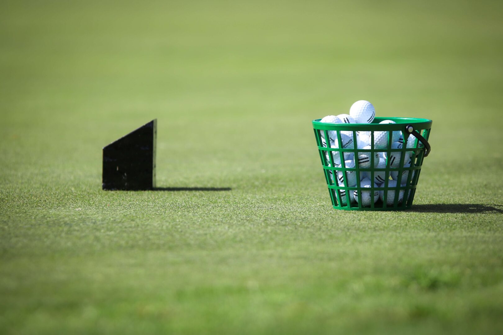 golf balls on course