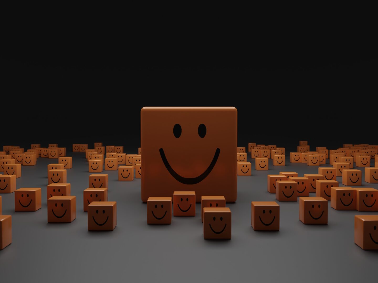 happy wooden blocks