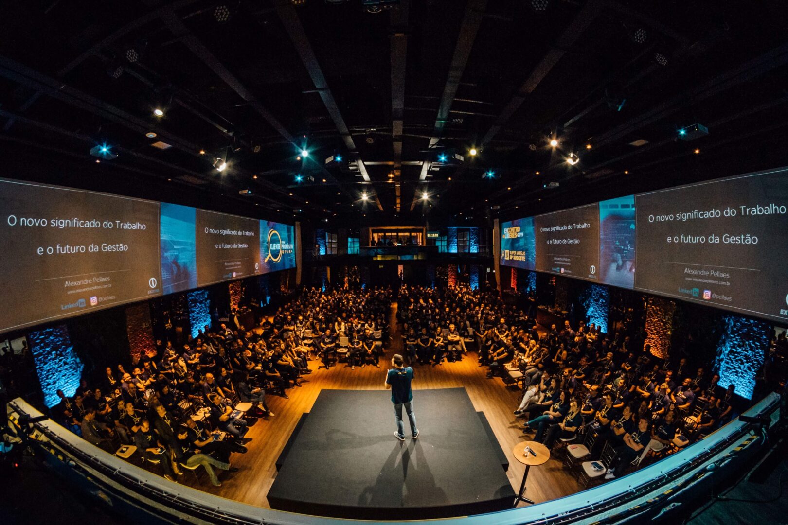 large conference with a speaker