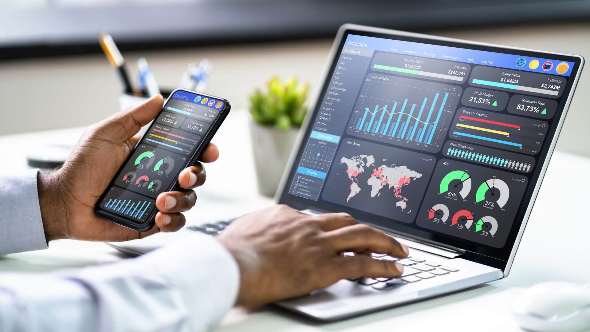 CRM Analytics On Laptop