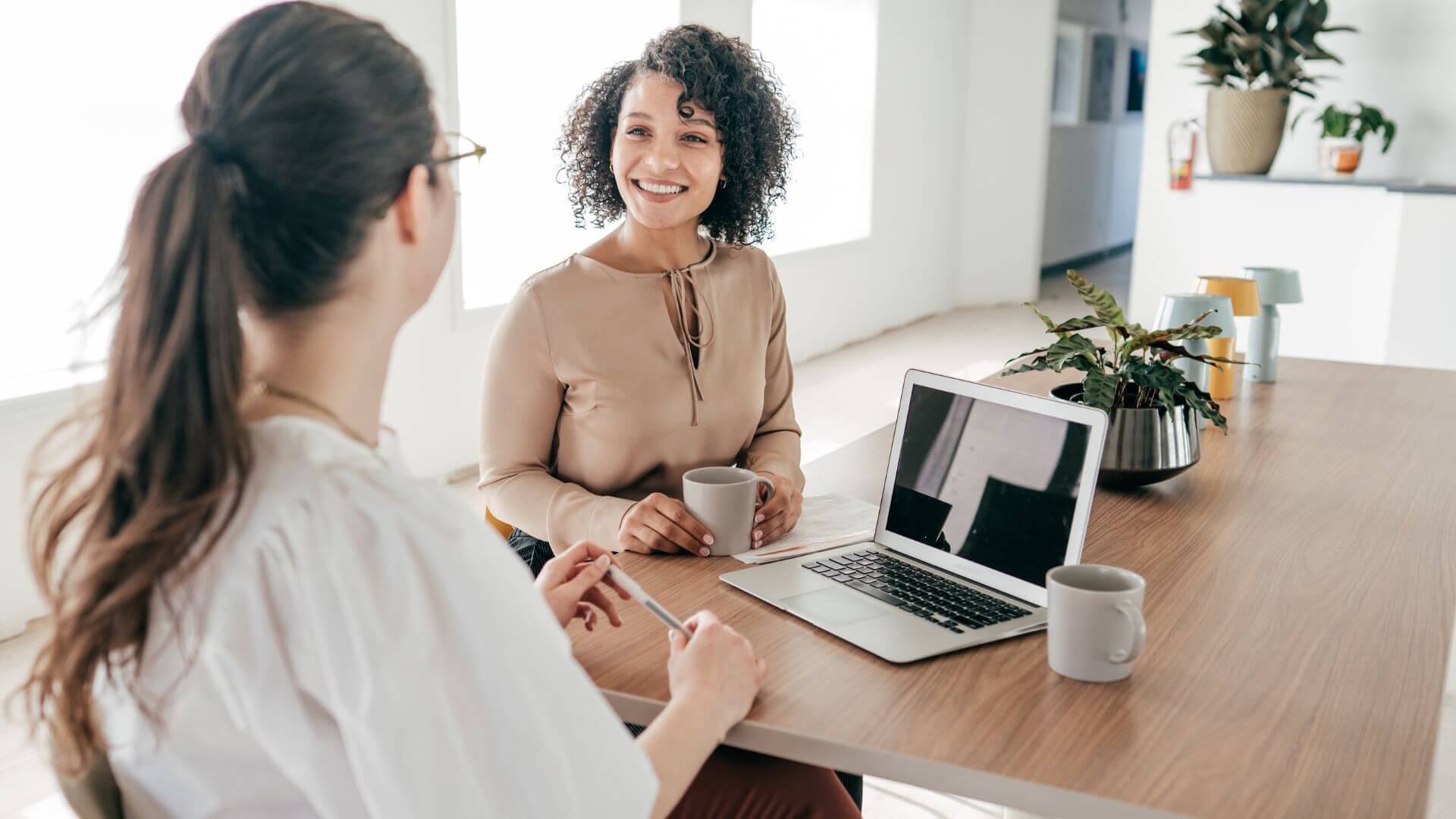 Human Resources Manager And Employee
