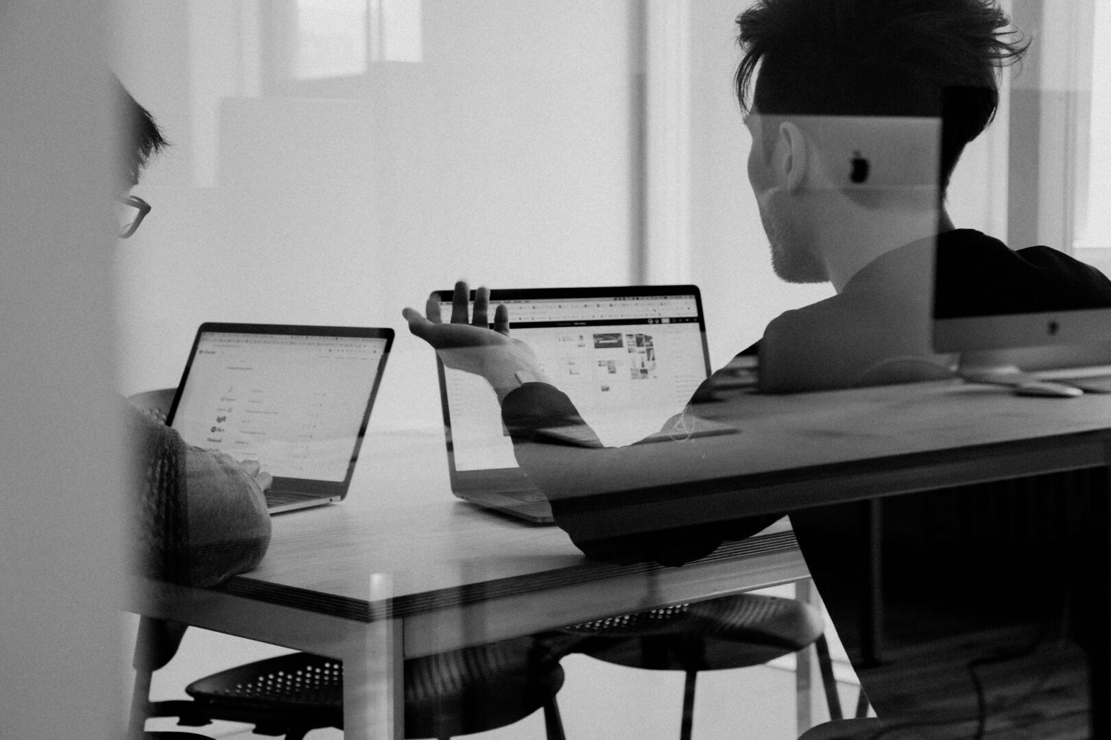 Man working on a computer