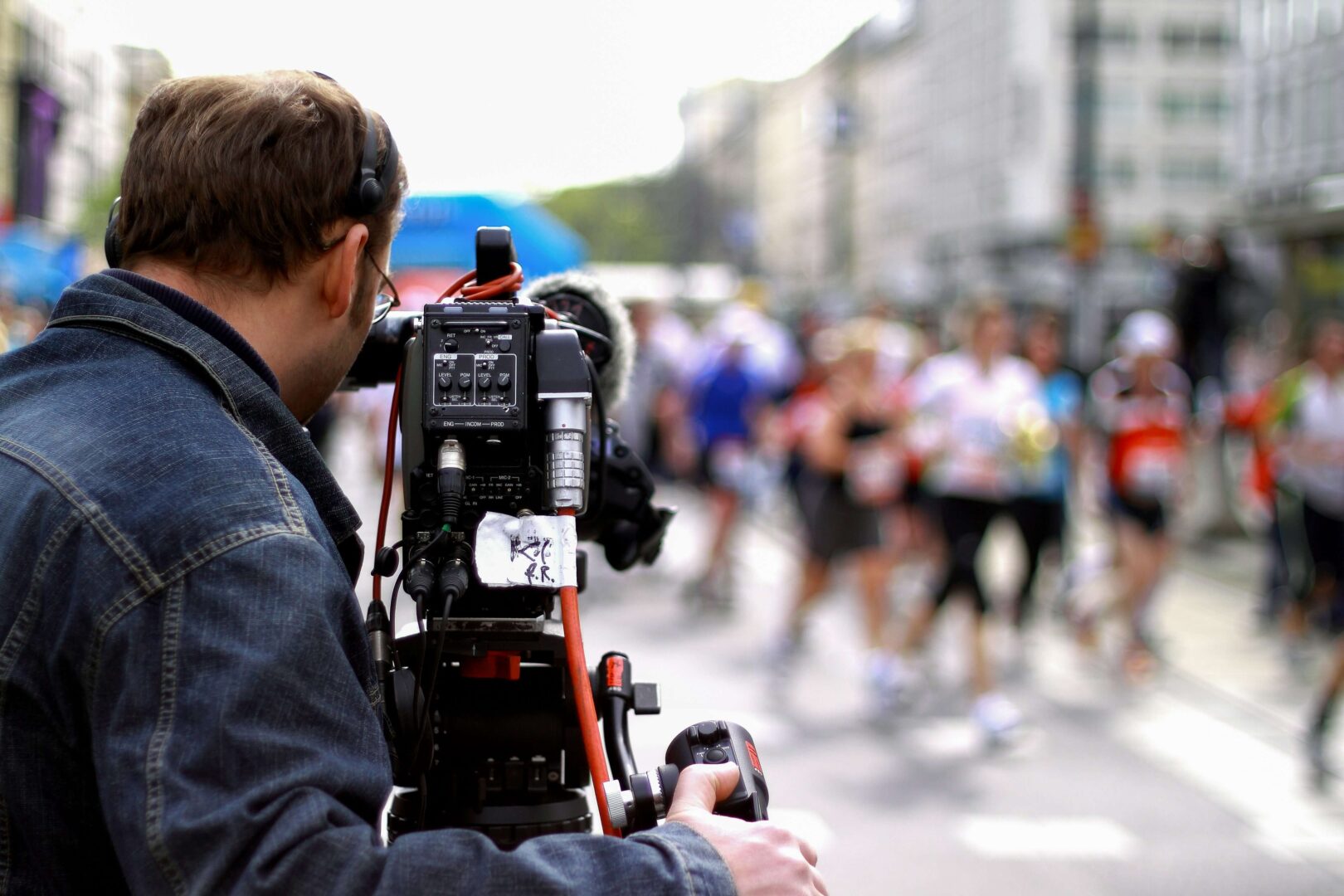 Photograph of a cameraman.