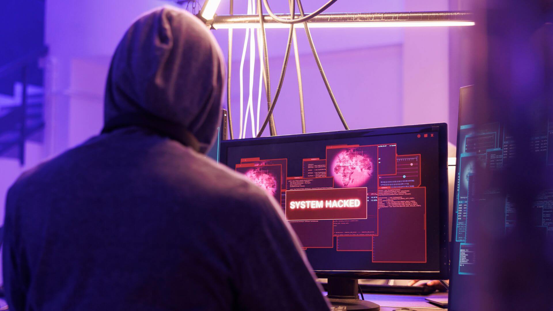 Hacker Using Computer