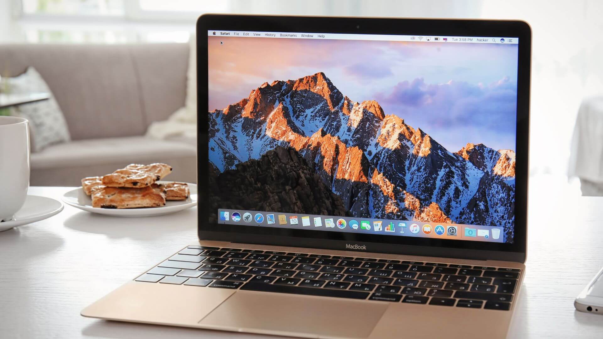 Mac Laptop On Desk