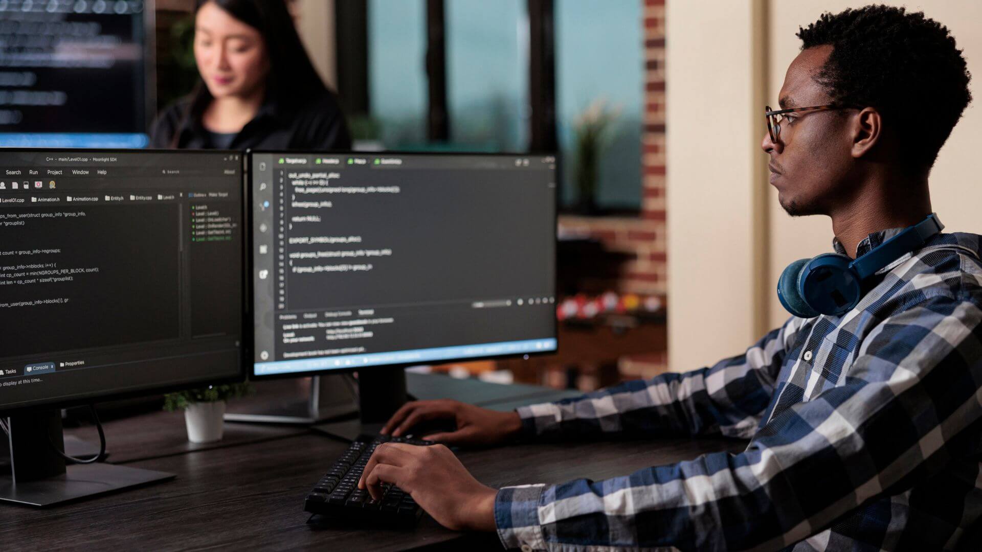 Man Using NLP Technology