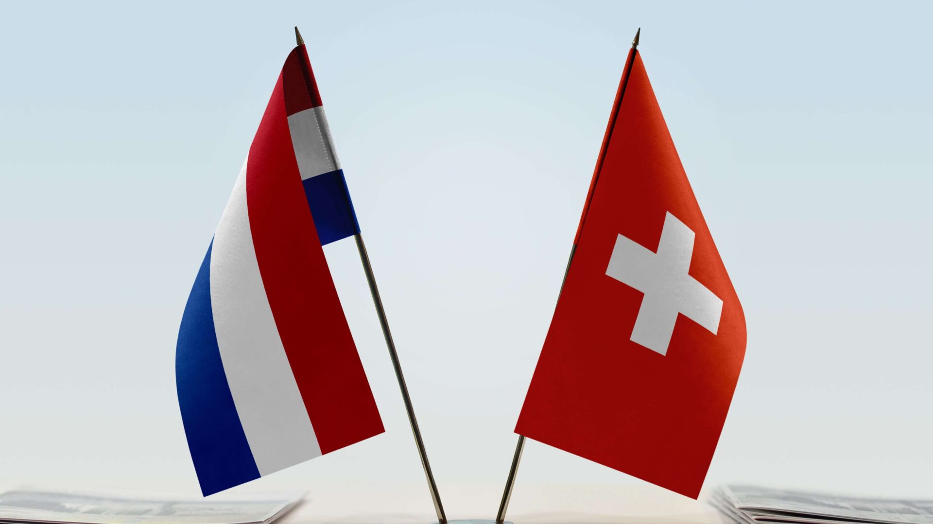 Netherlands And Swiss Flags