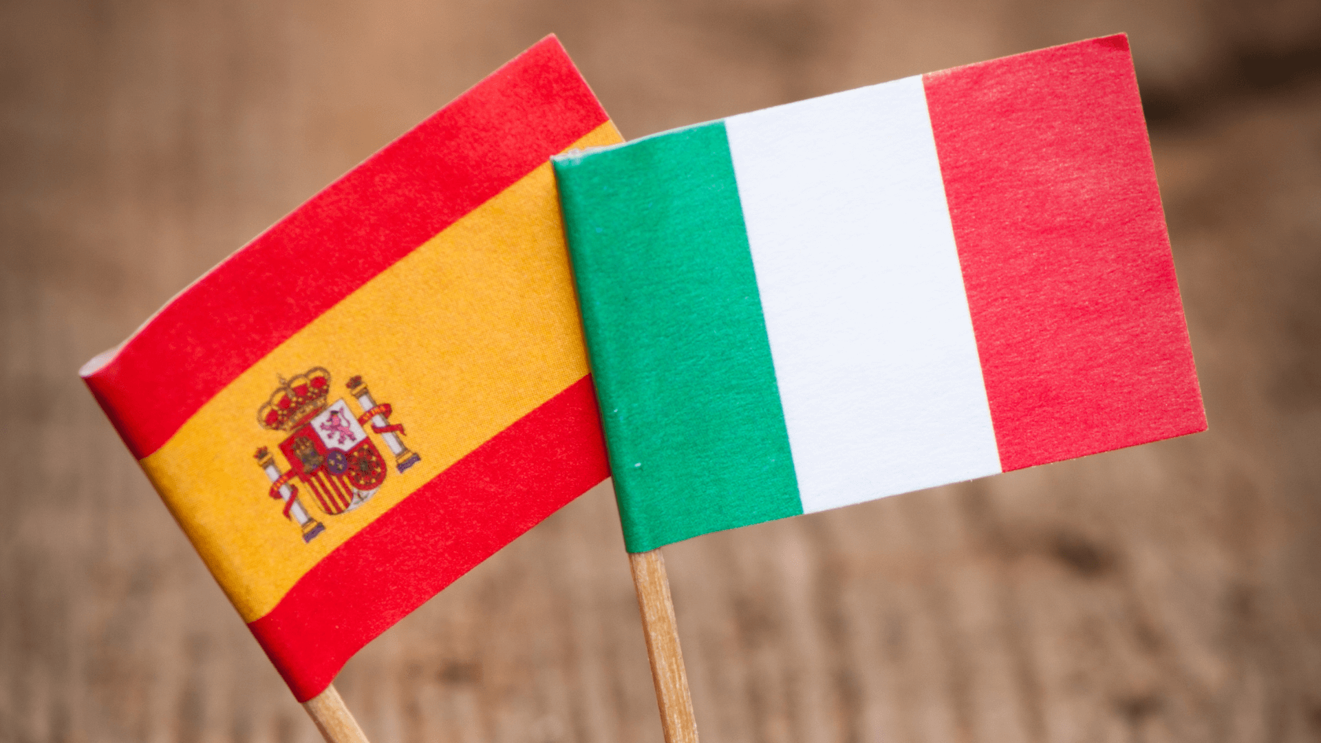 Spanish And Italian Flags