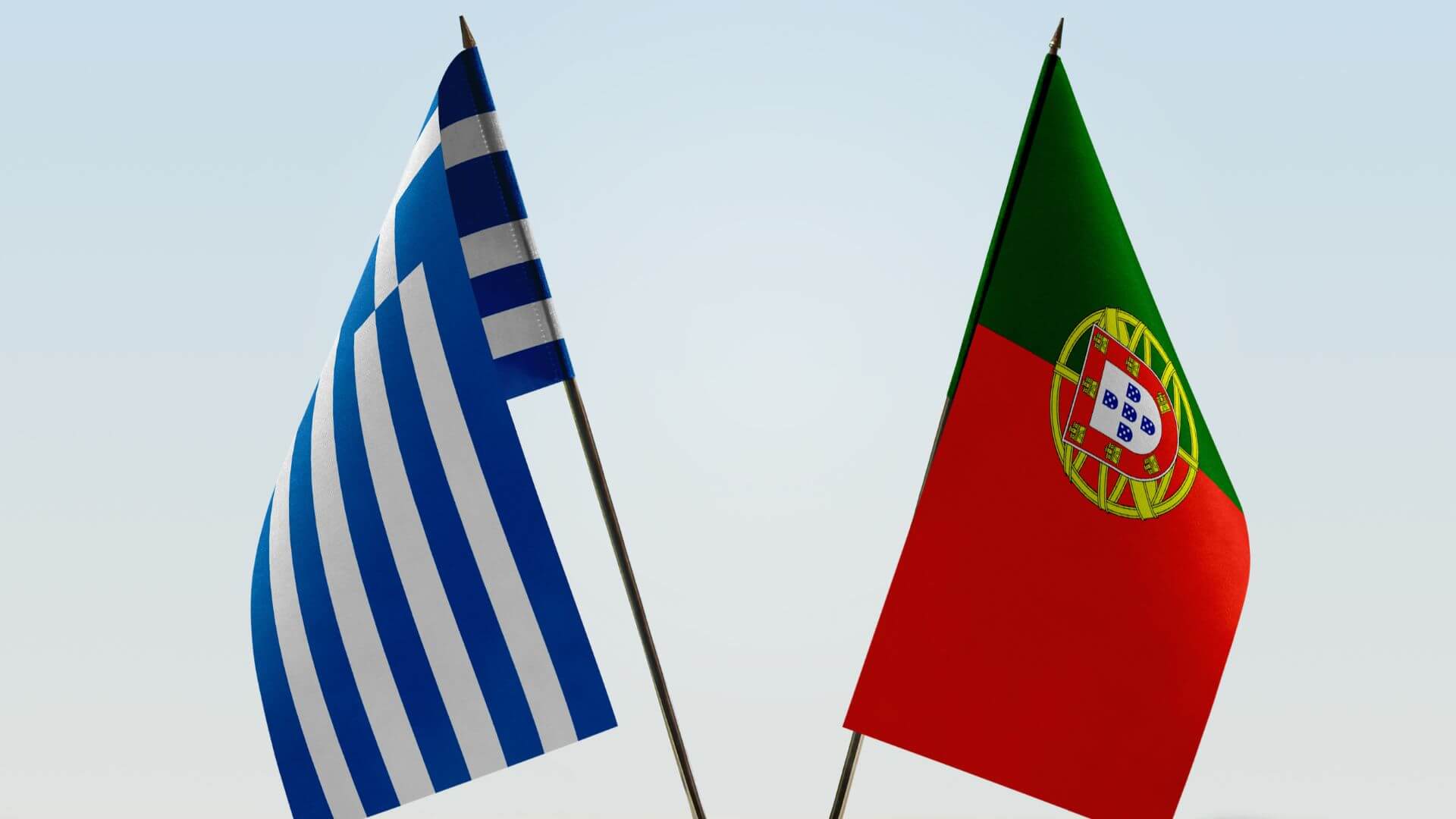 Portugal And Greece Flags