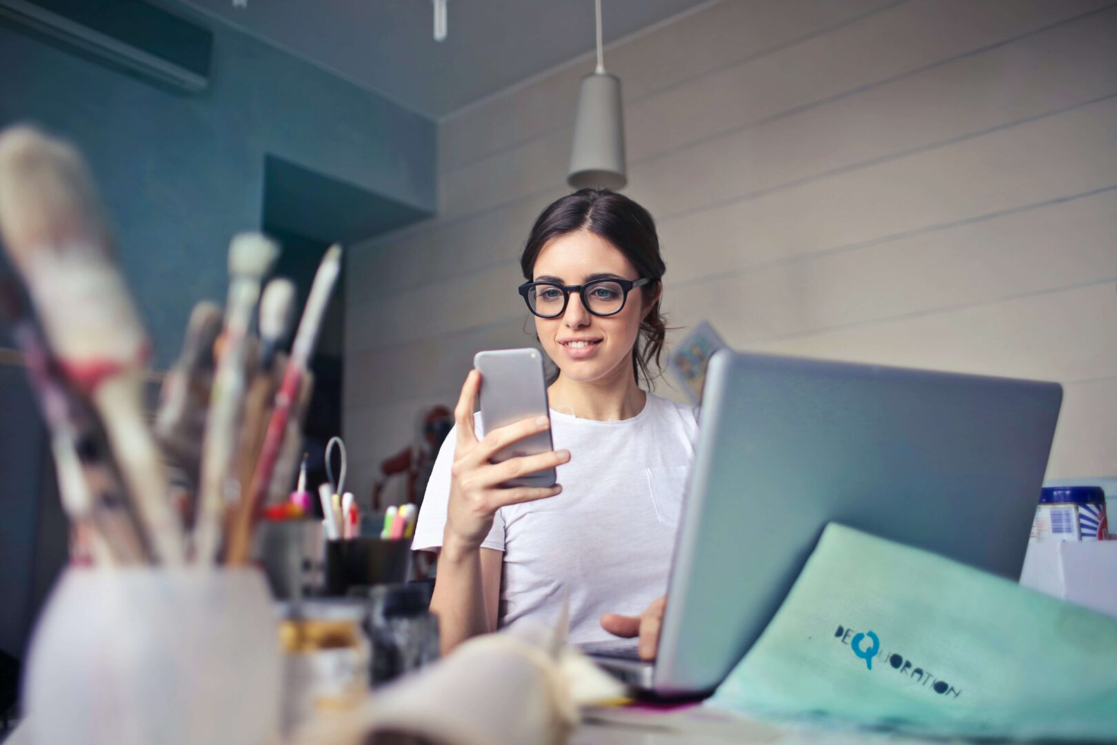 entrepreneur-working-on-her-business