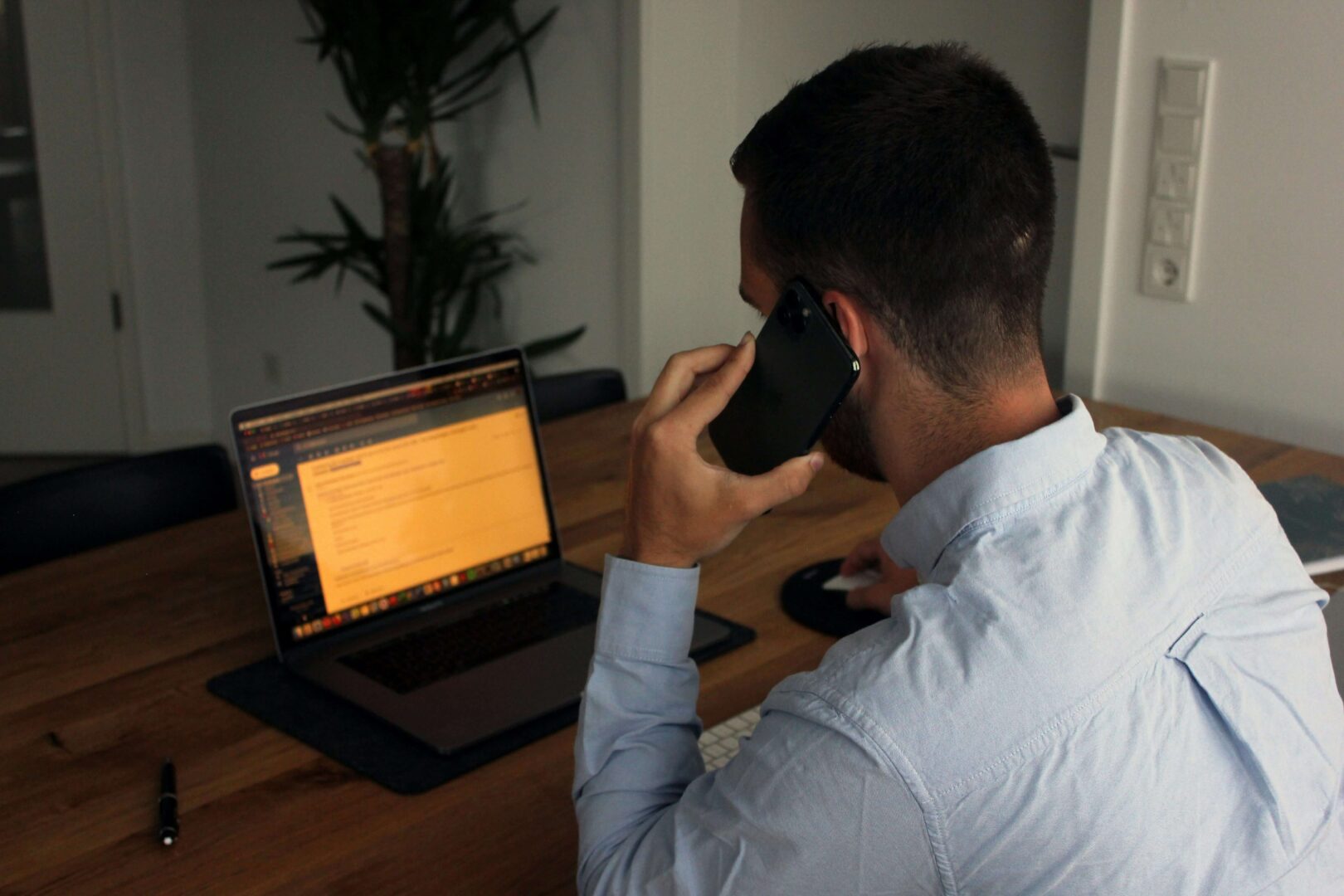 man-using-a-vpn-while-working